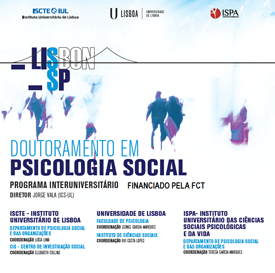 Programa de Doutoramento-FCT em Psicologia Social Programa de Doutoramento-FCT em Psicologia Social