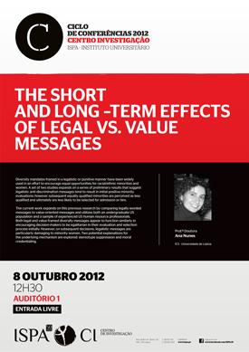 The short and long-term effects of legal vs. value messages
