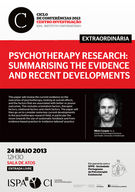 Psychotherapy research evidence: what we know and where we’re going