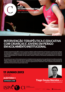 Intervenção terapêutica e educativa com crianças e jovens em perigo em acolhimento institucional 