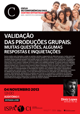 Validação das produções grupais : Muitas questões, algumas respostas e inquietações