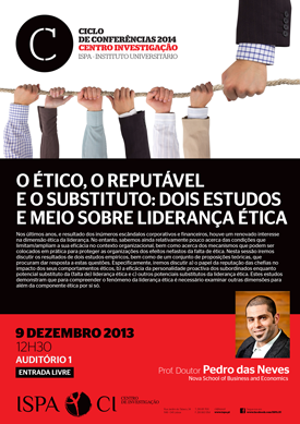 O ético, o reputável e o substituto: Dois estudos e meio sobre liderança ética