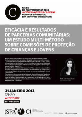 Eficácia e resultados de parcerias comunitárias: um estudo multi-método sobre Comissões de Proteção de Crianças e Jovens