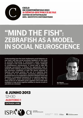 &quot;Mind the fish&quot;: Zebrafish as a model in social neuroscience