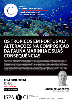 Os trópicos em Portugal? Alterações na composição da fauna marinha e suas consequências