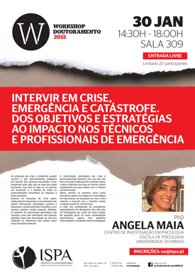 Intervir em crise, emergência e catástrofe. Dos objectivos e estratégias ao impacto nos técnicos e profissionais de emergência.